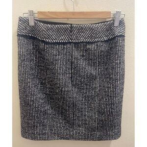 Ann Taylor Petite Black White Houndstooth Mini Skirt Professional Office Wear 6P